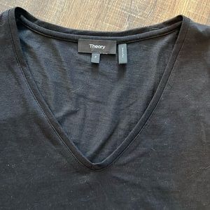 Theory black v-neck tee